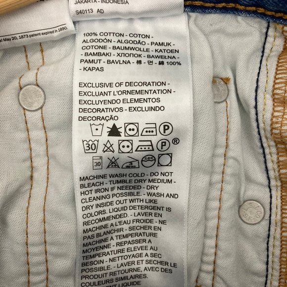 Levi's 501 Straight Leg Jeans Size 26 x 32 Oxnard Athens Button Fly 100% Cotton - Picture 12 of 15